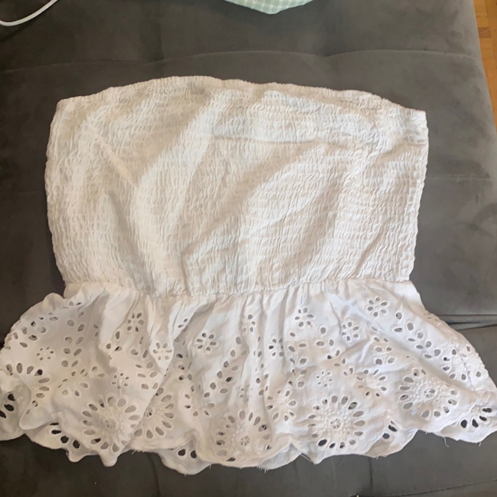 Style Envy - White Lace Bottom Top